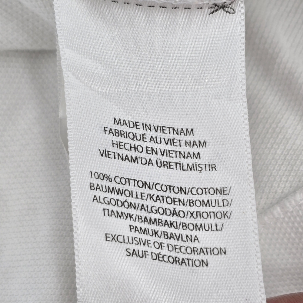 Polo Ralph Lauren Polo Shirt Mens XL Tall‎ White Big Pony Number 3 Sleeve Pique. - Picture 4 of 8